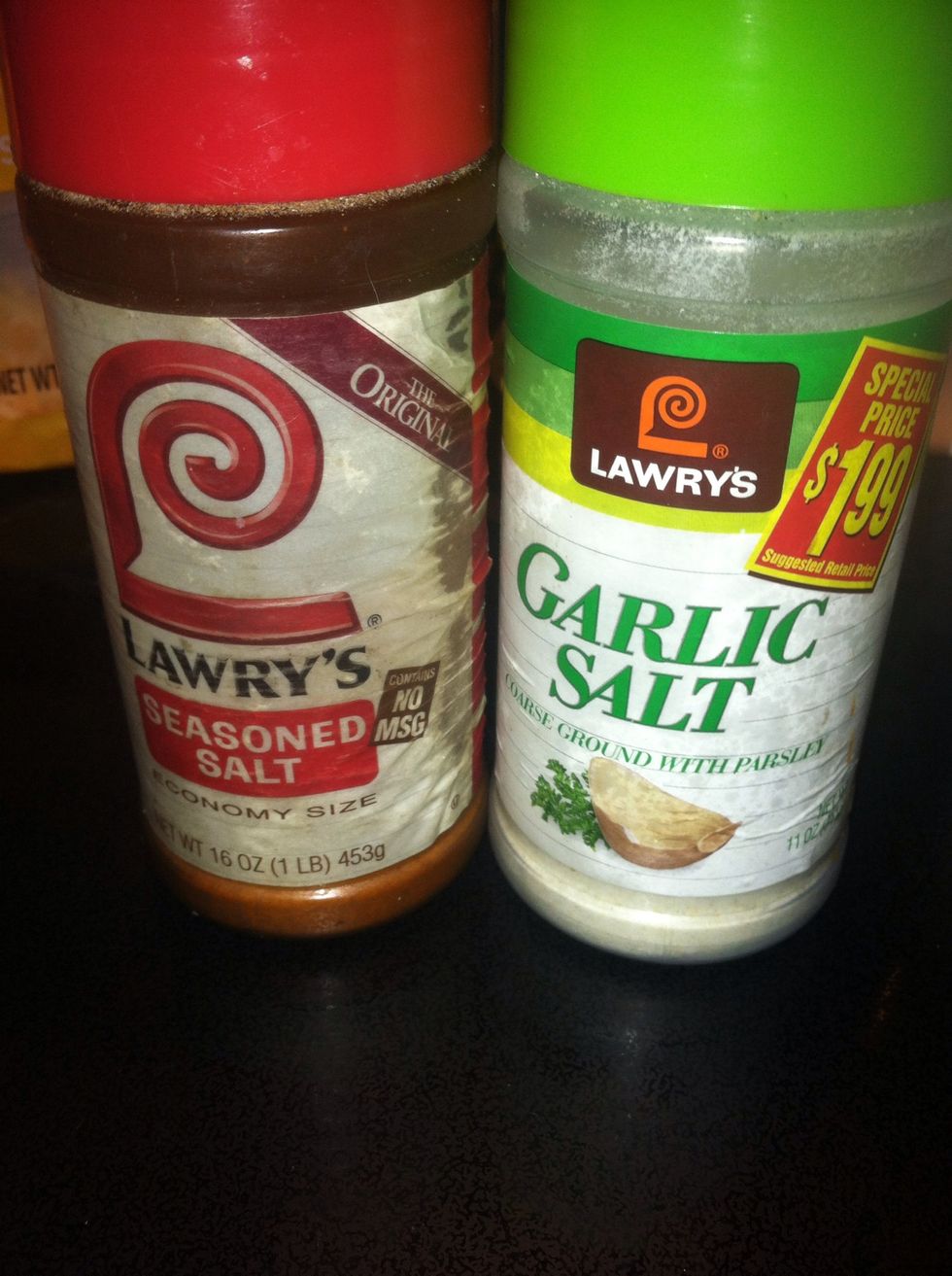 Add your seasoning. These are the two I chose. They go good together.