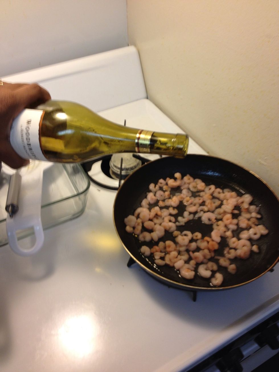 Add your shrimp & wine of your choice