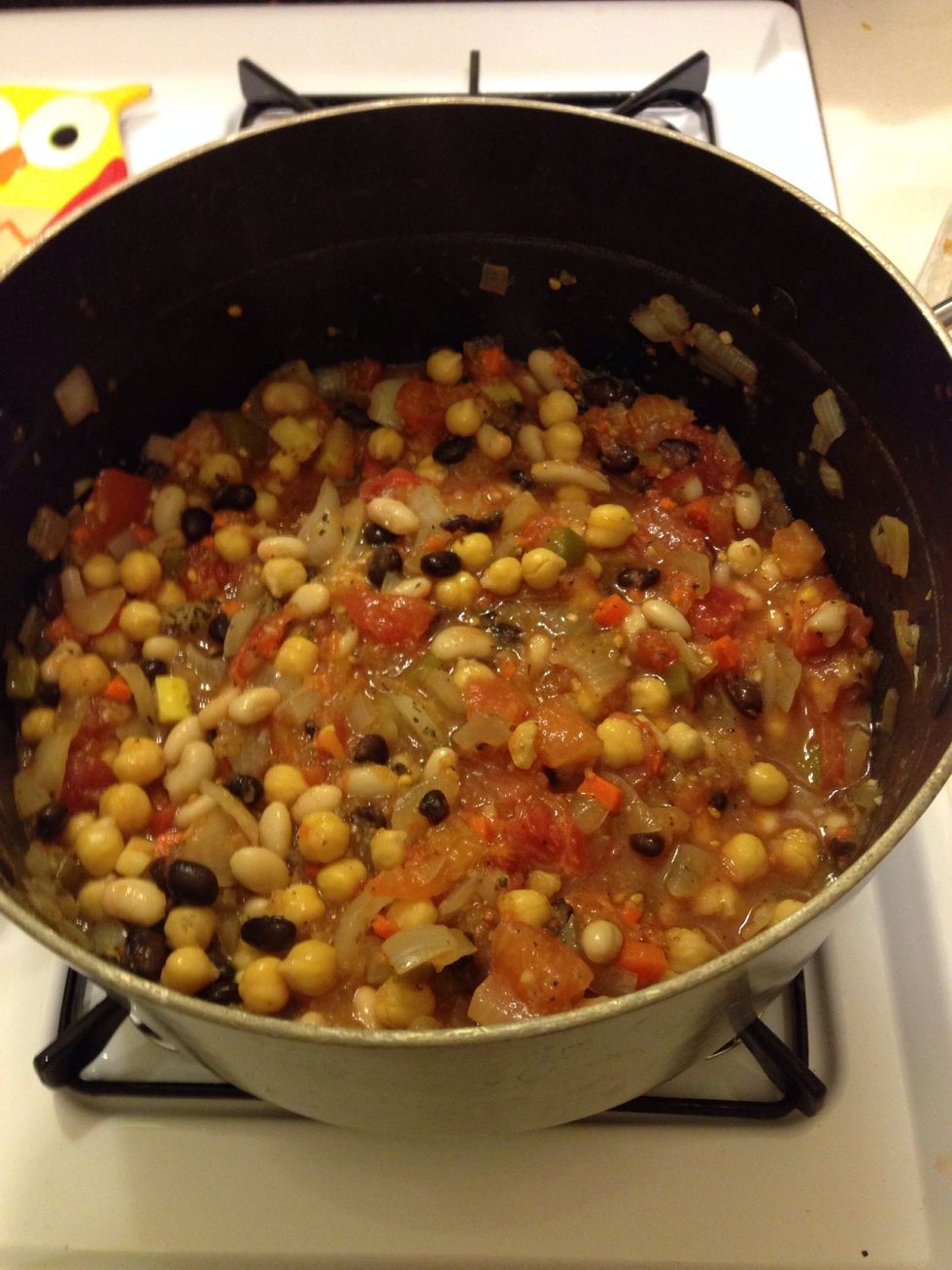 Add your spaghetti sauce (if homemade add tomato paste next)