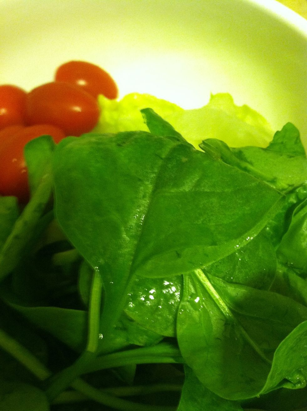 add your spinach. ofcourse this is optional.