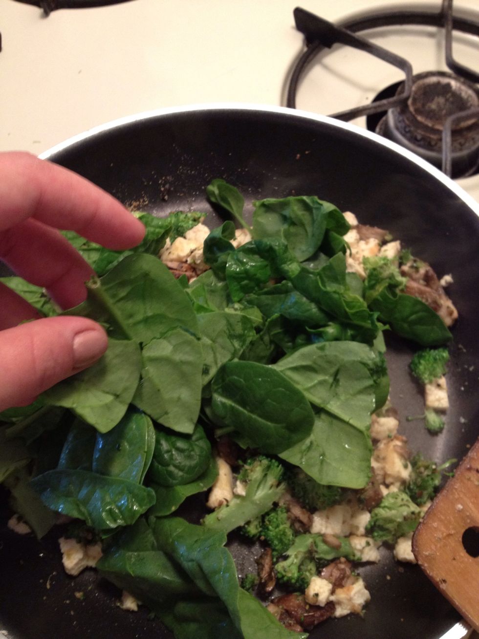Add your spinach..