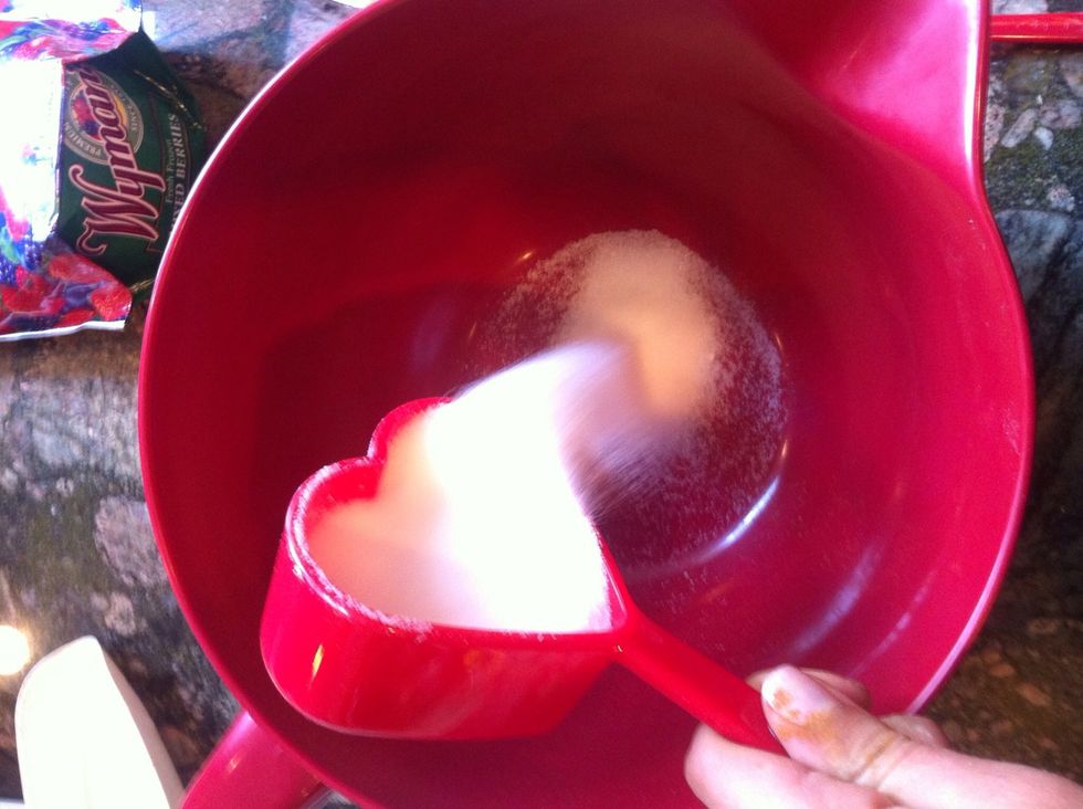 Add your sugar In the bowl