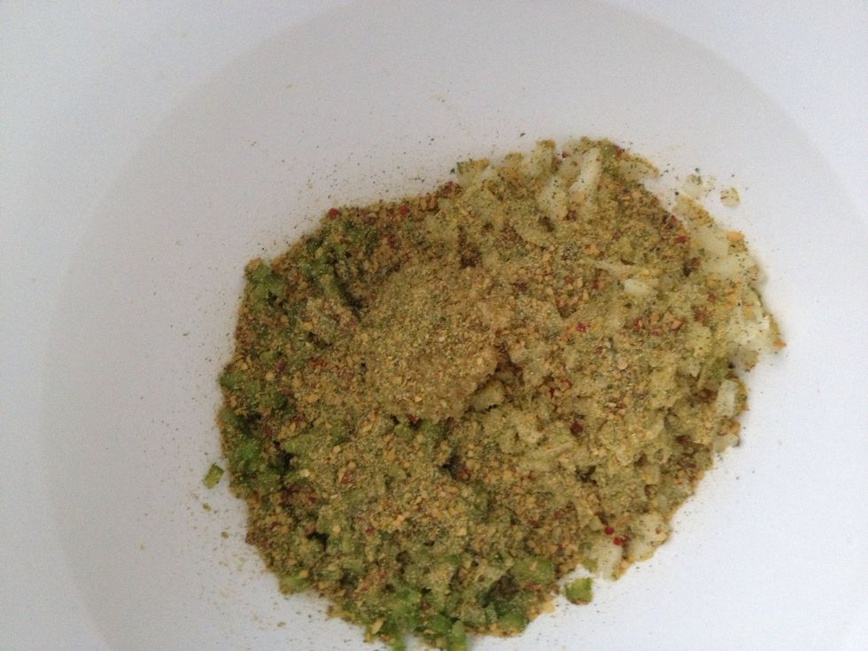 ...add your tablespoon of garlic plus (or substitute with any other seasoning of your choice)...