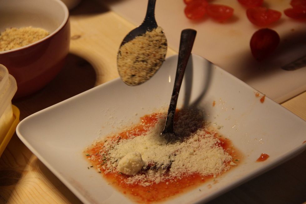 Add your tasty breadcrumbs