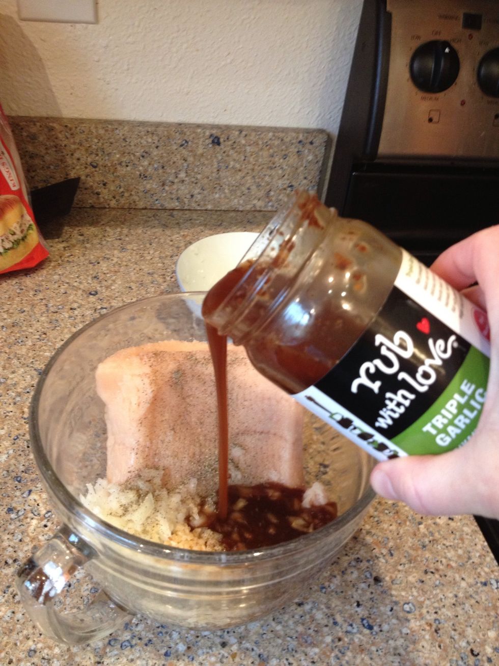 Add your teriyaki sauce...