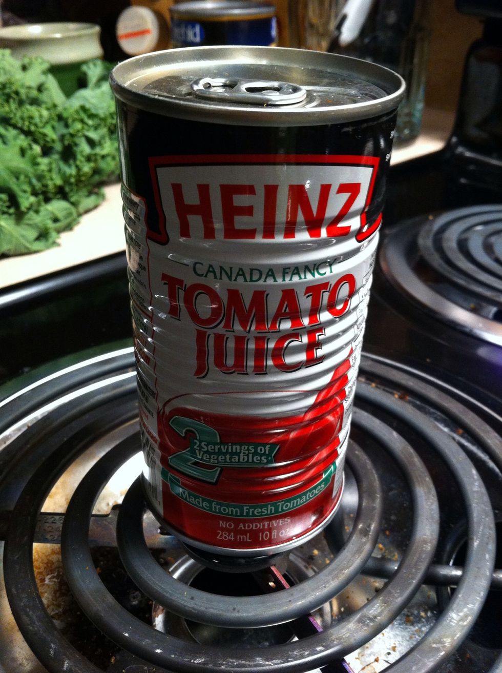 Add your tomato juice depending on how many servings you need. I use these small cans usually one per 1-2 servings. Or start with one and see if you want more sauce later.