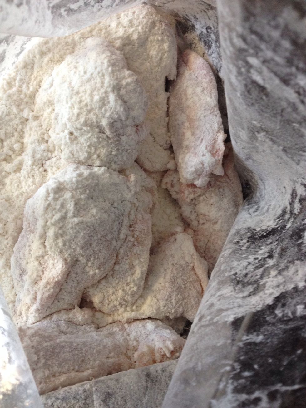 Add your wings to the bag