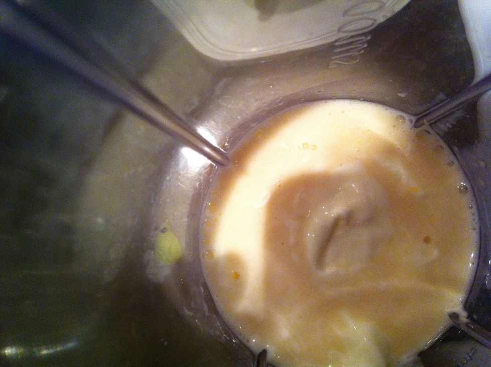 Add your yogurt and yogurt drink.