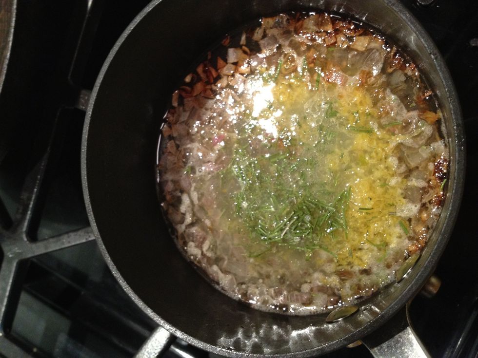 Add zest and rosemary.