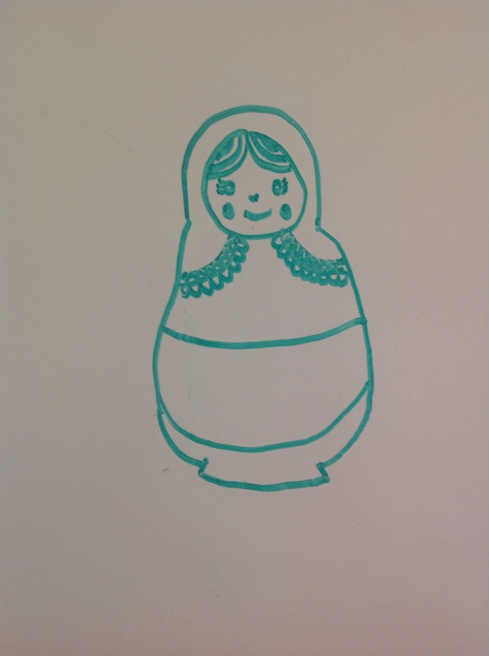 Add zigzags or loops below the hood lines on each side