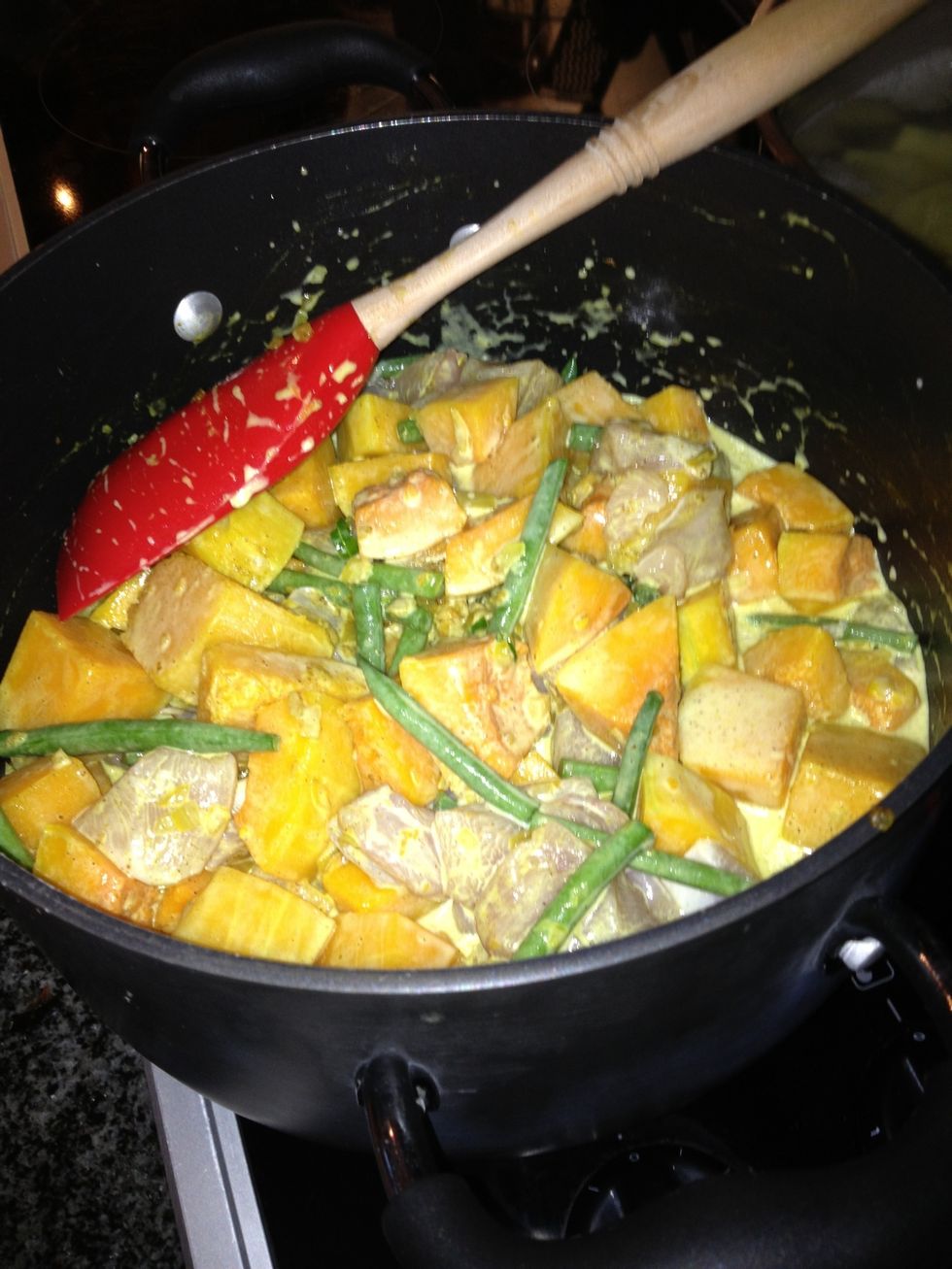 Added 5 Chicken Fillets and cook for 45 minutes or until the butternut is soft.