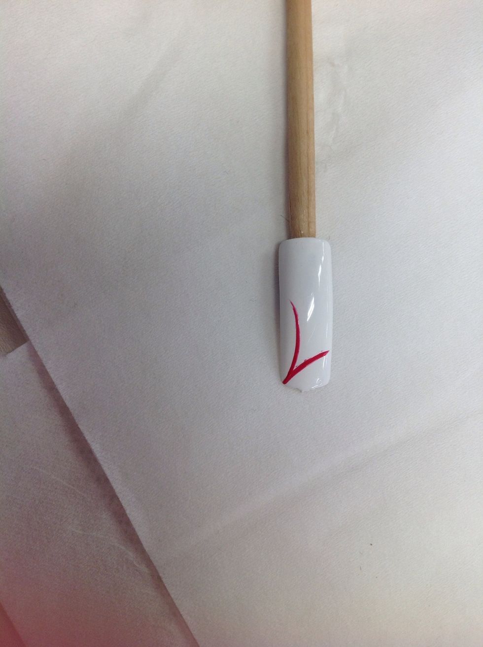 Added another red stripe using the red stripper polish.