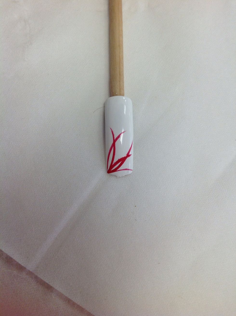 Added another red stripe using the red stripper polish.