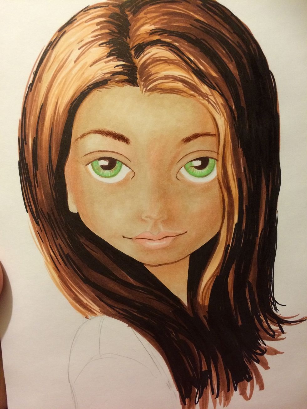 Added black marker to the deepest shadows