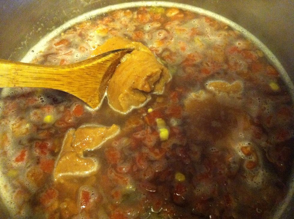 Added refried beans, it should dissolve into the soup\u27a1