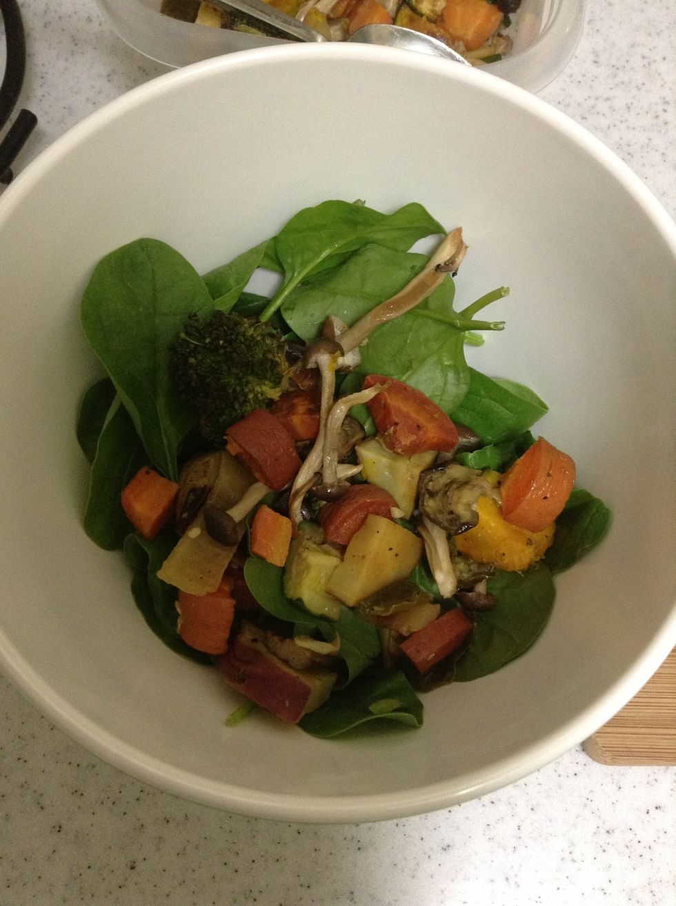 Added roasted vegetables (will make a guide soon!)