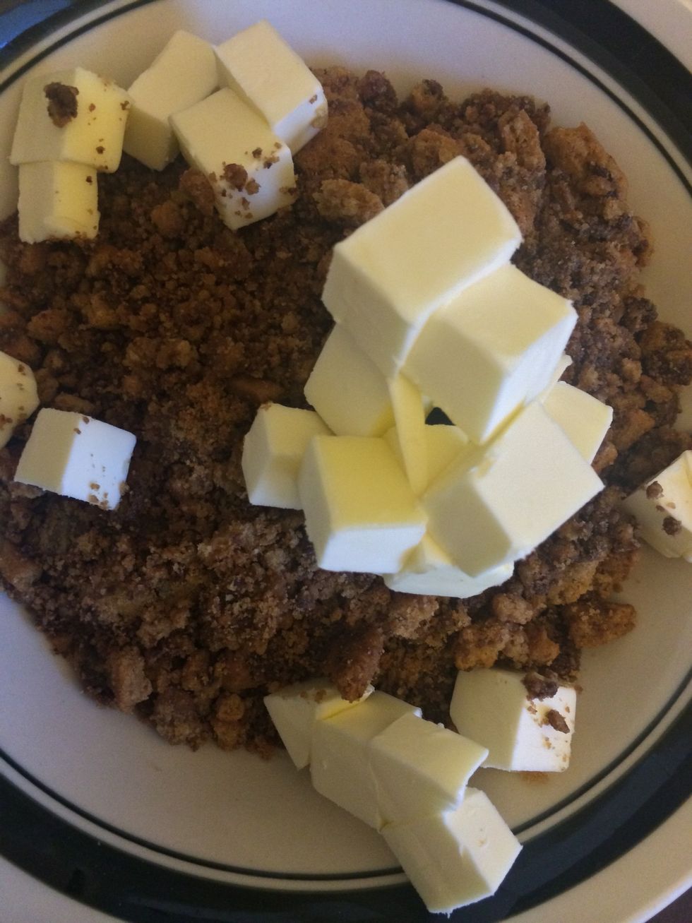 Added the butter and mix all with my hands