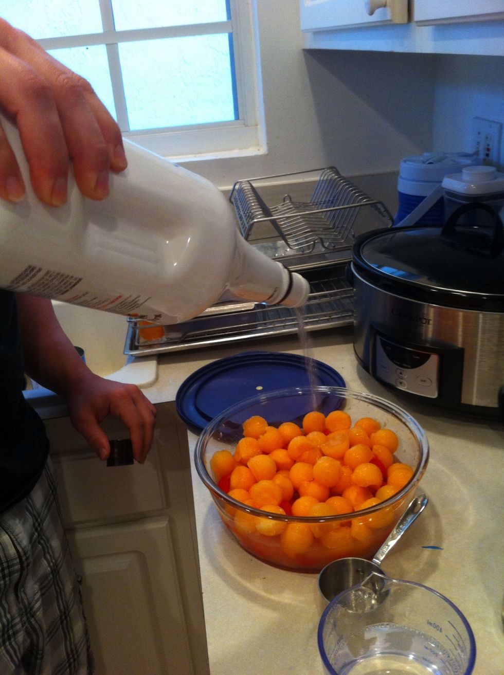 Adding a little more than 1 cup, hehe