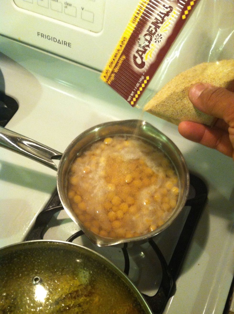Adding garlic