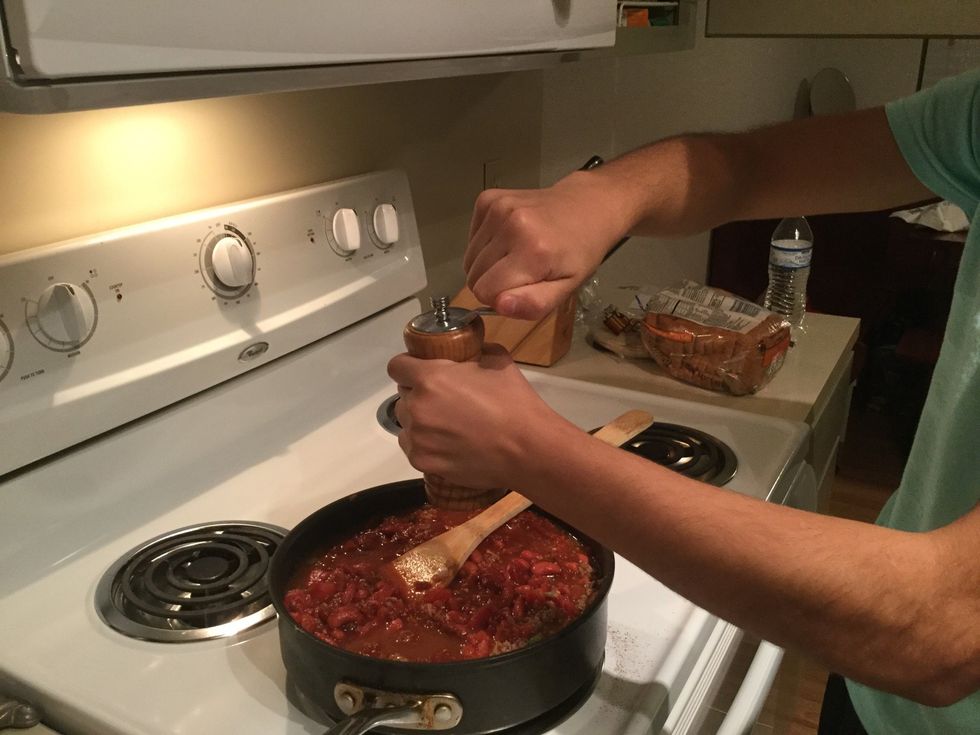 Adding in salt and black pepper