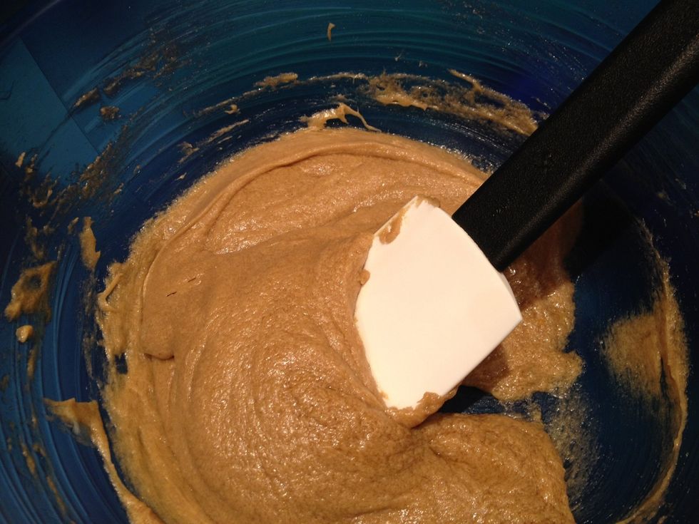 Adding the egg & vanilla essence to the sugar & butter mixture should help smooth it to look like this