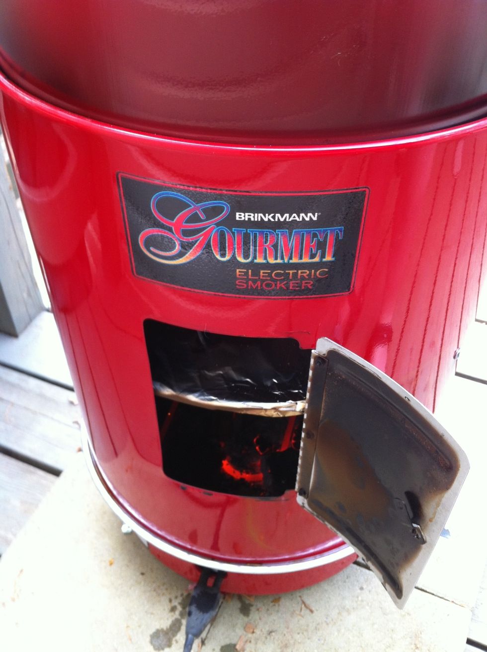 Adding the wood chips