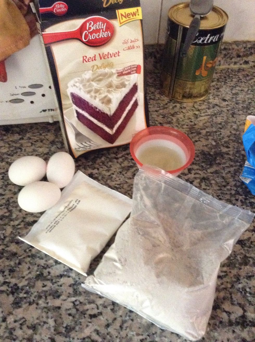 Additional a 3/4 cup of water is also included, the good thing about this mixture is only few ingredients are needed :)