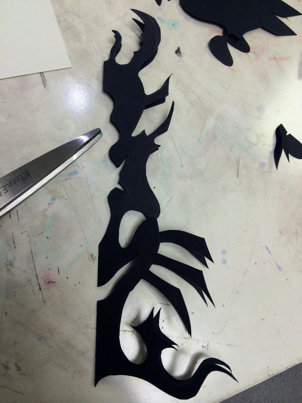 Additional lines will create additional negative spaces in the final shape.