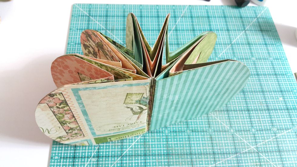 Adhere all the sections together