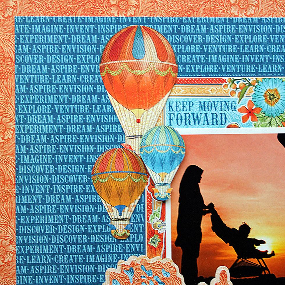 Adhere balloons as shown.