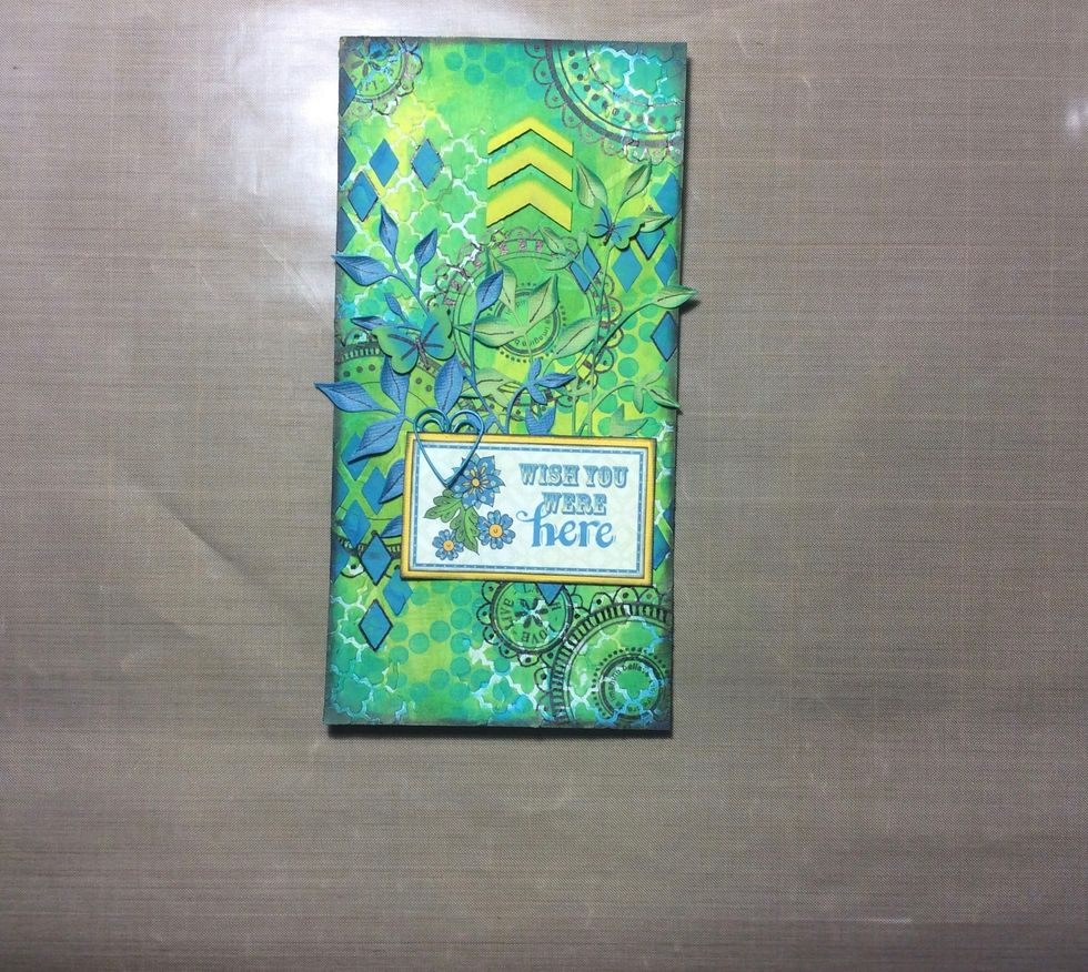 Adhere Chevrons And Butterflies to the background.