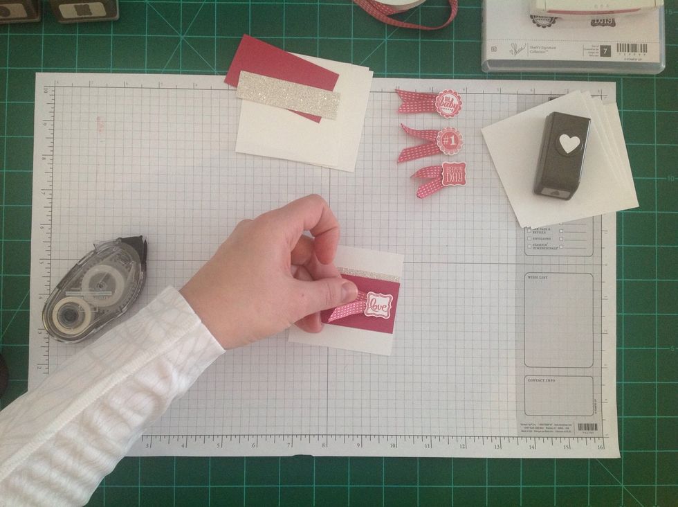 Adhere it to the card as shown - and you're done with the card!