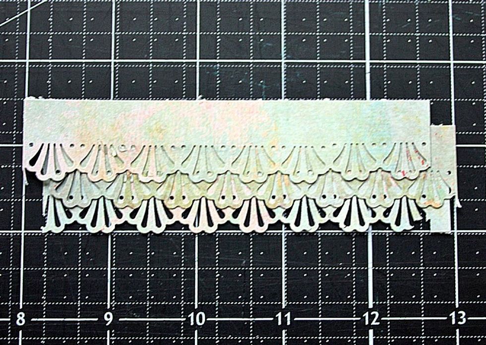 Adhere strips together in a staggered design.