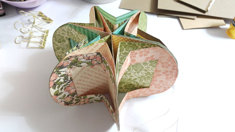 Adhere the chipboard cover and the star album done