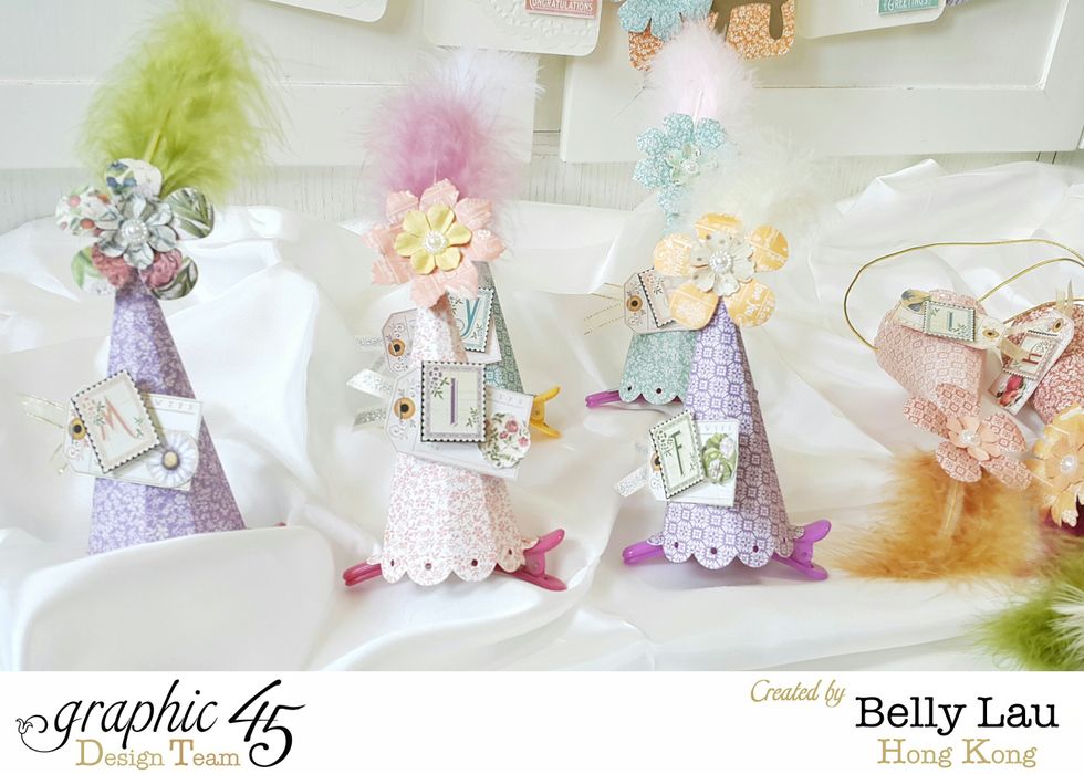 Adhere the cones on hair chips for girls