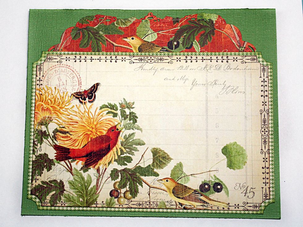 Adhere the cut apart over the checked layer.