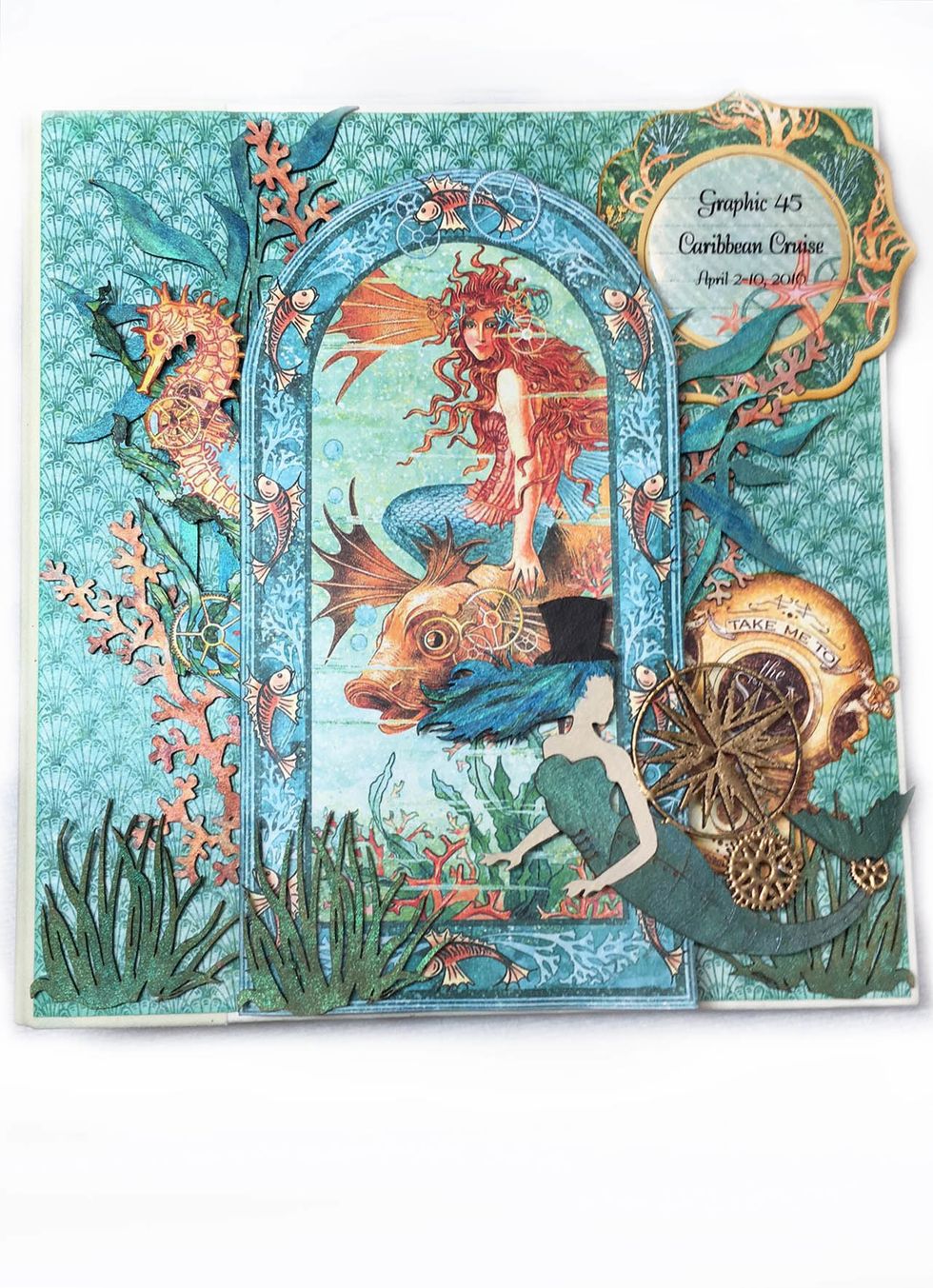 Adhere the mermaid and other seagrasses.