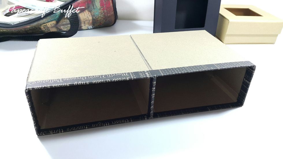 Adhere the two drawers together, and cover only the edges with 1" strips