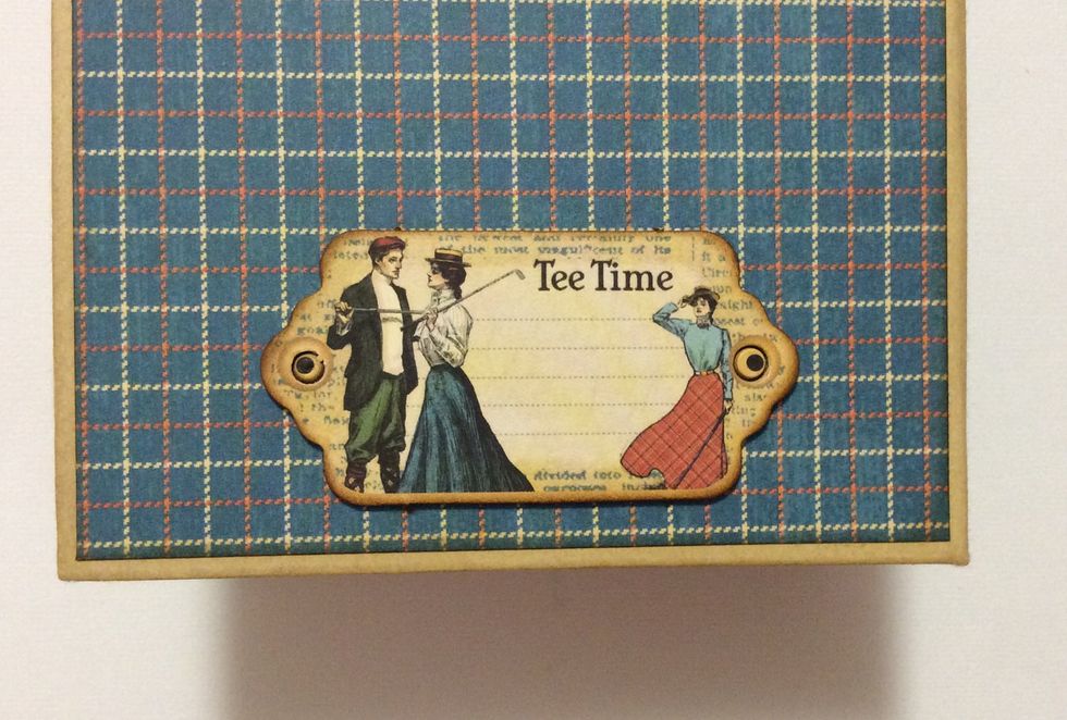 Adhere this chipboard element to the back of the box