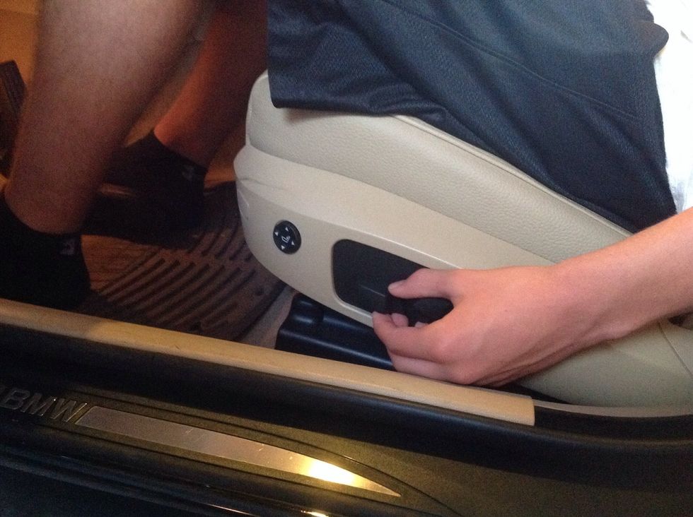 Adjust the seat to a comfortable sitting position