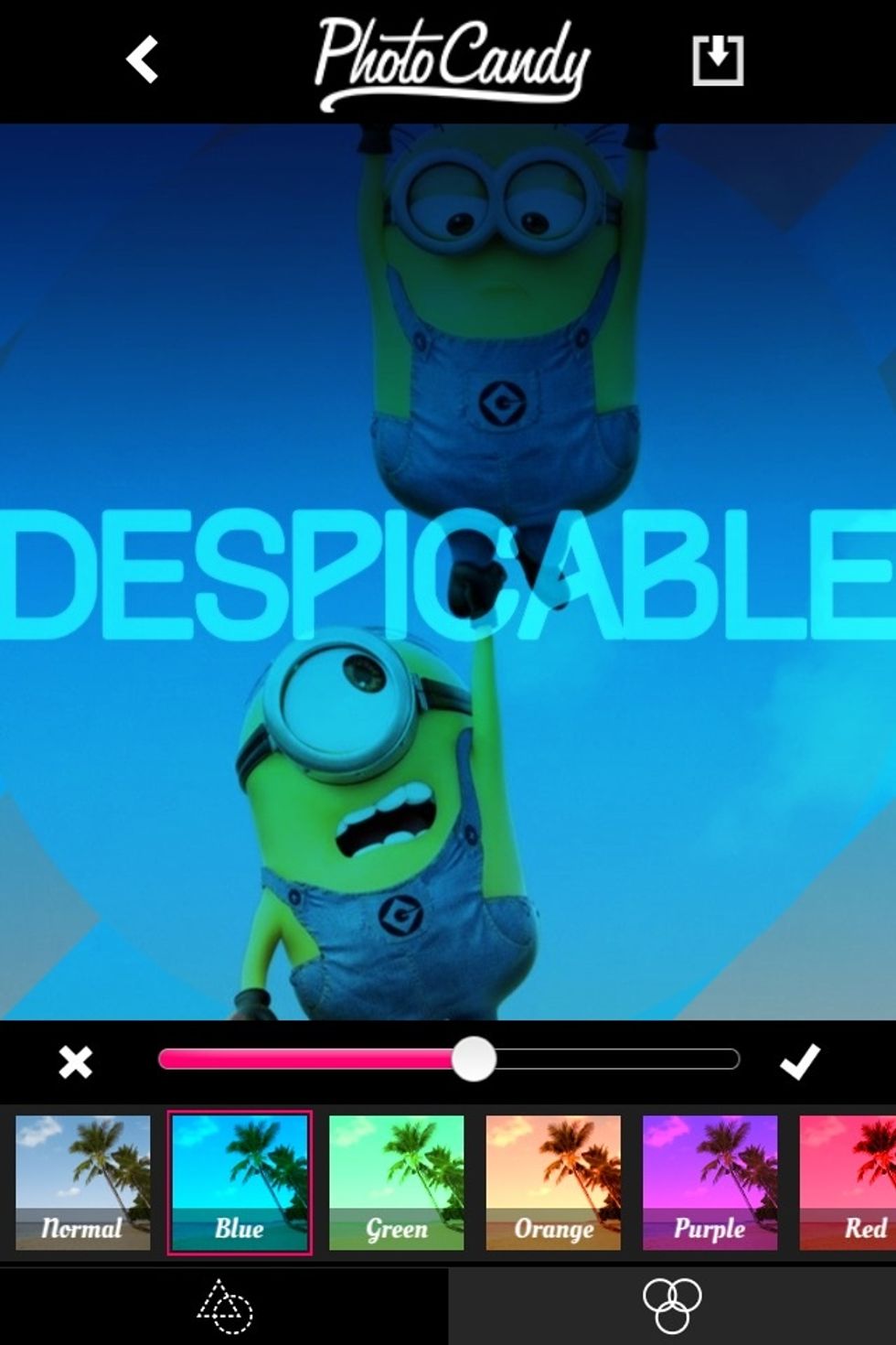 Adjust the size and change the color if desired.