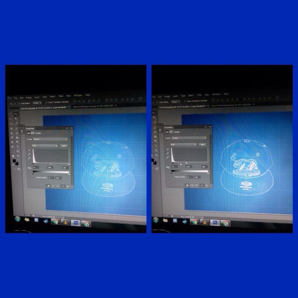Adjust the slide to add or take away lines of your image.