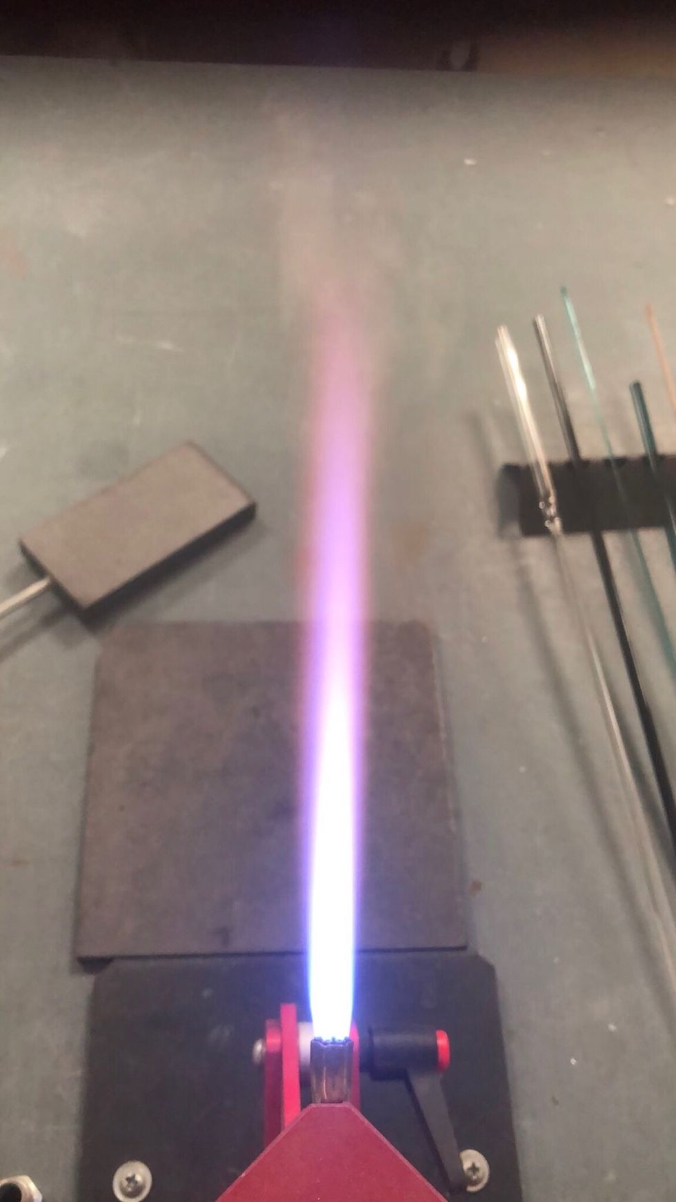 Adjust your torch to produce a hot, neutral flame.