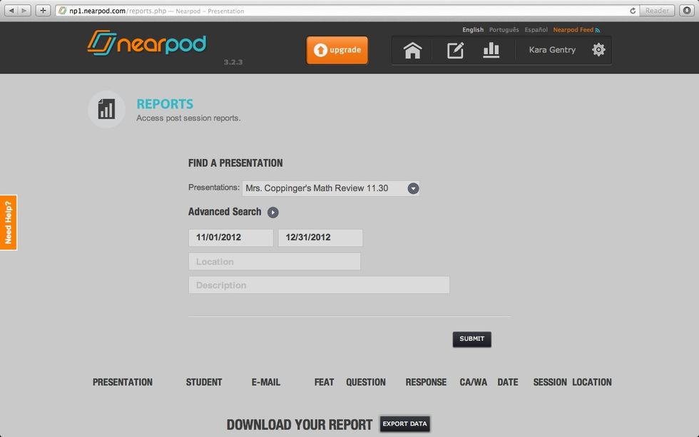 Advanced search options also allow you to narrow presentations by date range.