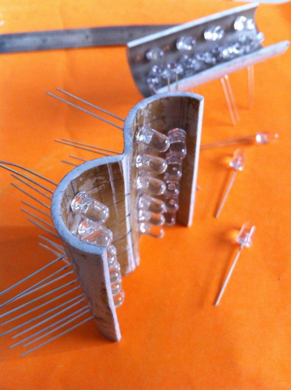 Affter attached all led light inthe hole
