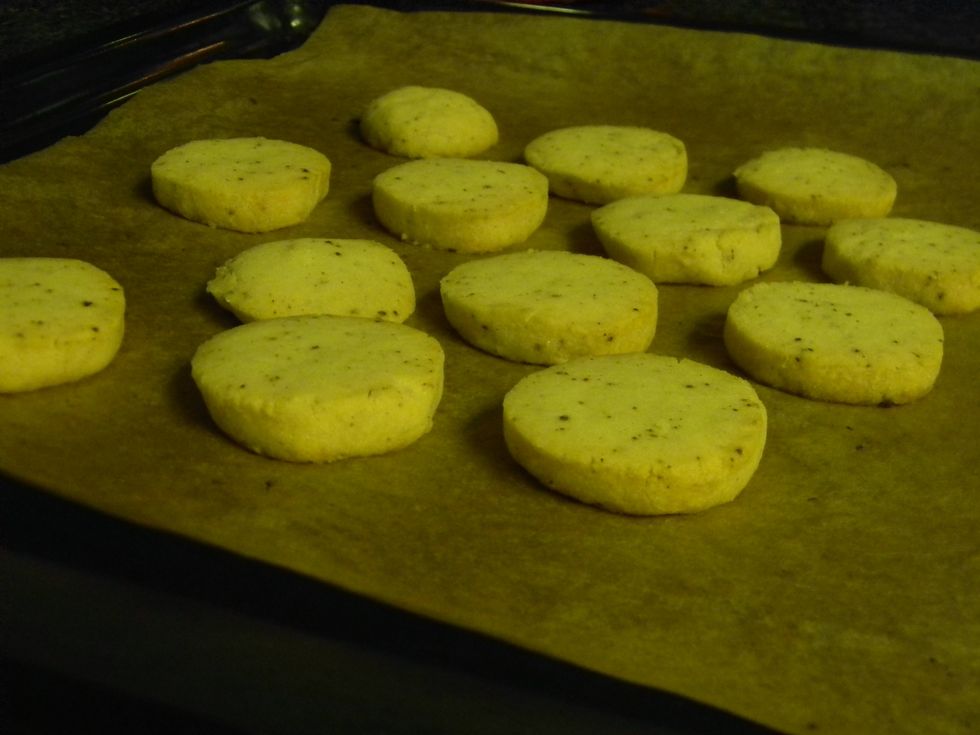 After 10 minutes, and no longer, take them out of the oven and let them cool on the cookie sheet. DON'T TOUCH THEM, yet! They are very fragile right now and need some time to set.