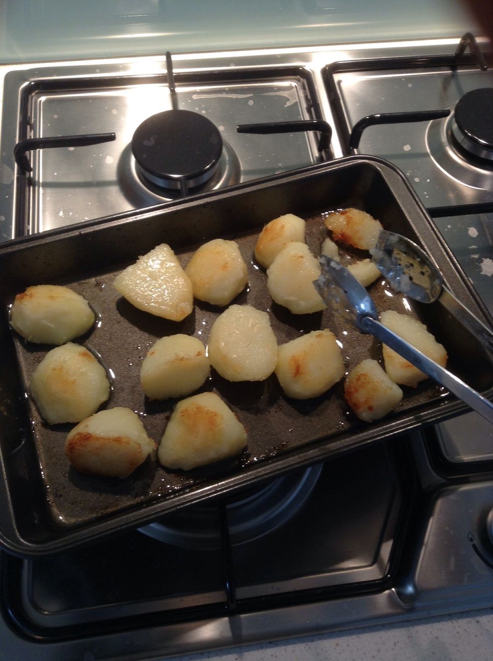 After 10 minutes, get them out and turn them over. Put back I'm the oven for another 10 minutes.