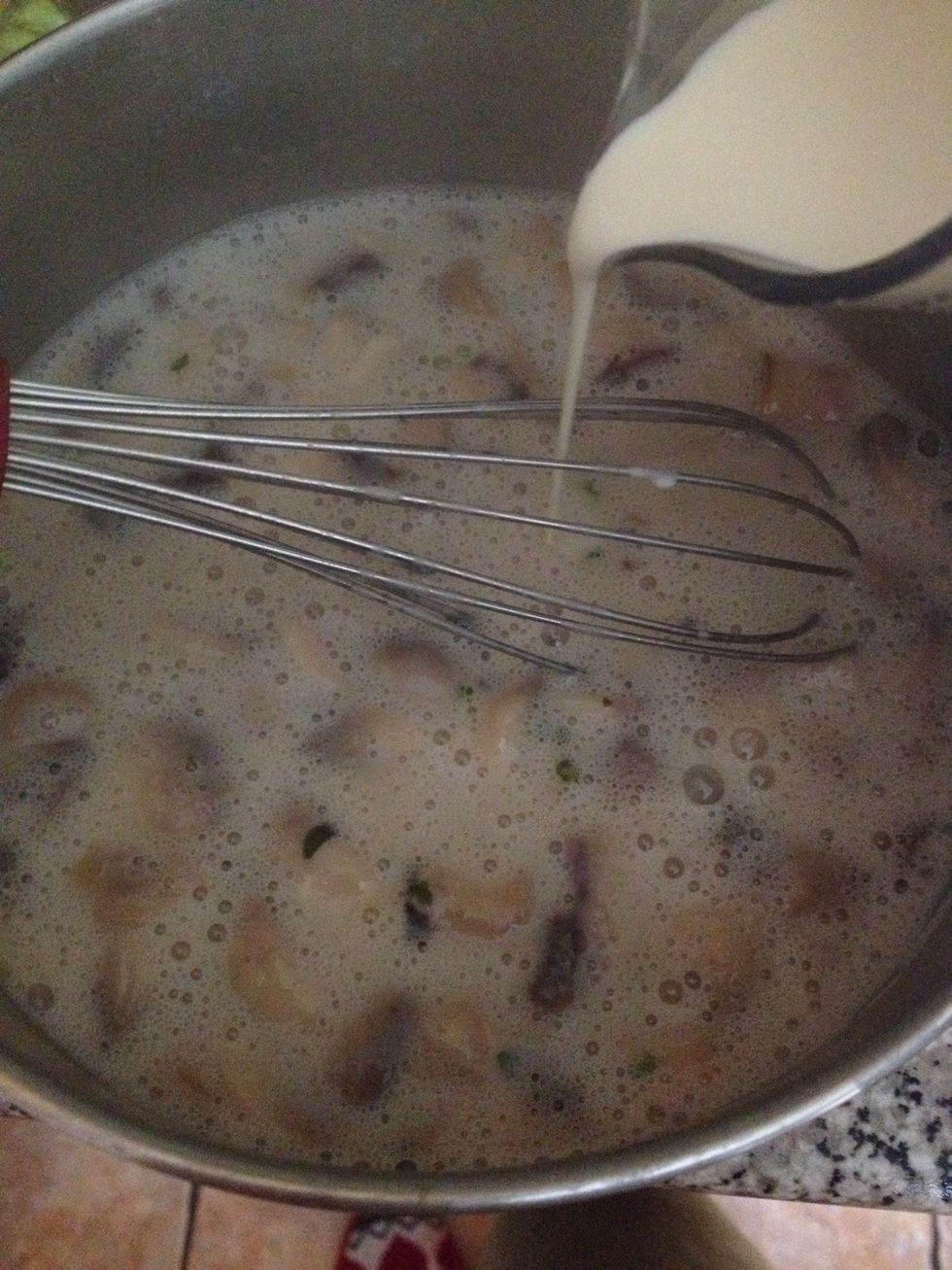 After 10 minutes, take off the heat and put in the cream \ud83d\ude0a