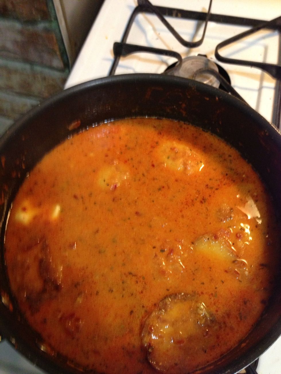 After 2-3 minutes add 2 small cups of water and 1 tsp butter. Add SALT as per taste (2-3 tsp), cover the lid and let it cook in steam for 10-12 minutes.