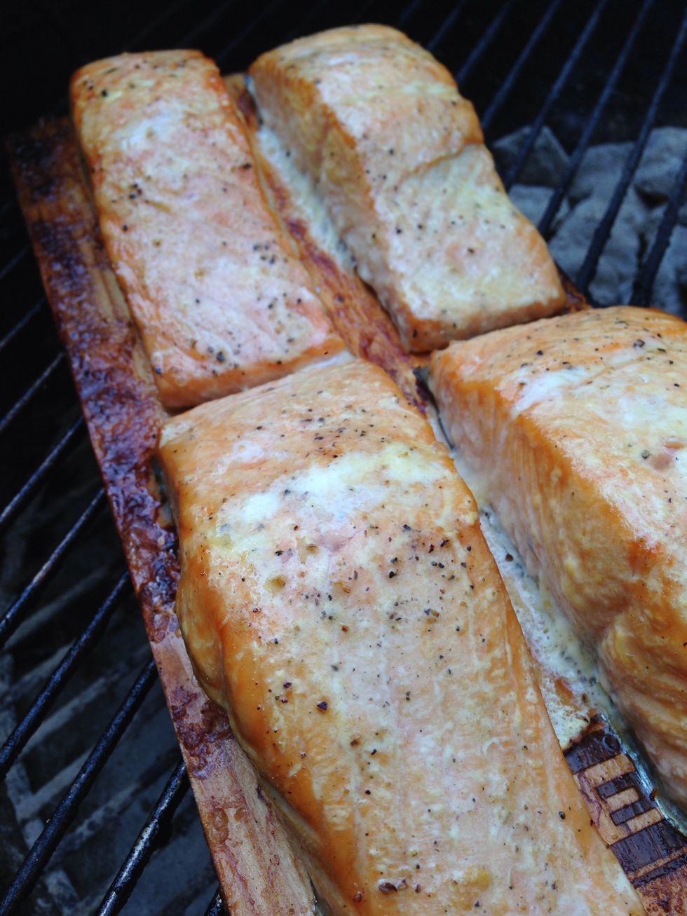 After 20-30 minutes, the fillets will be done. Cooking time may vary depending on grill temp and thickness of fillets. An internal temperature of 145 degrees is recommended.